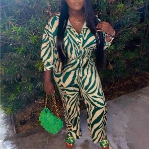 Zebra print set size Large